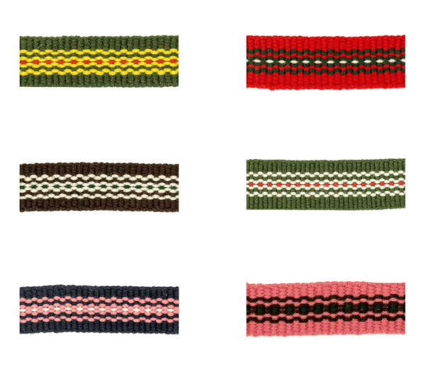 1829-22 Jacquard Borte mit Streifenmuster in verschiedenen Farben