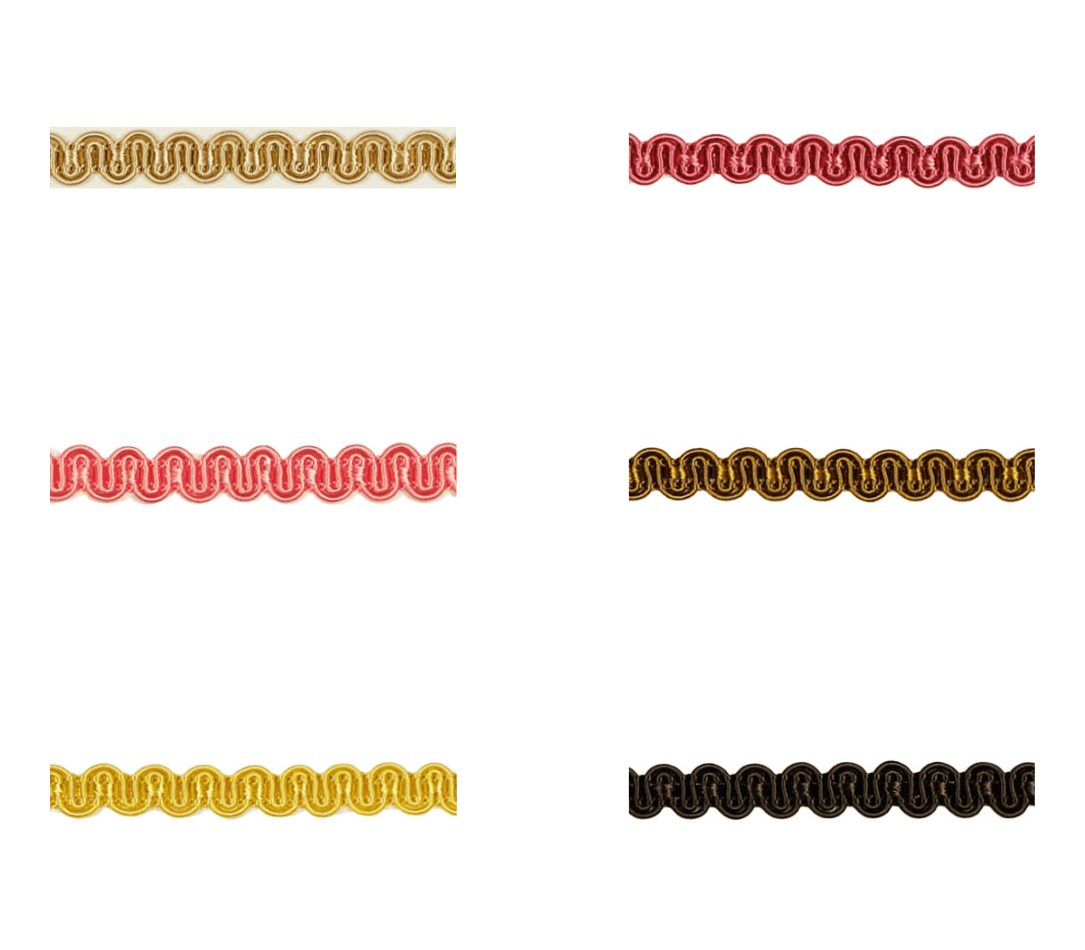 Jaquard Borte mit Wellenlinien