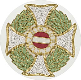 Hand- oder Maschinengesticktes Emblem