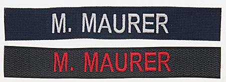 Embleme-Namensstreifen-XL Diverse Bestickungen