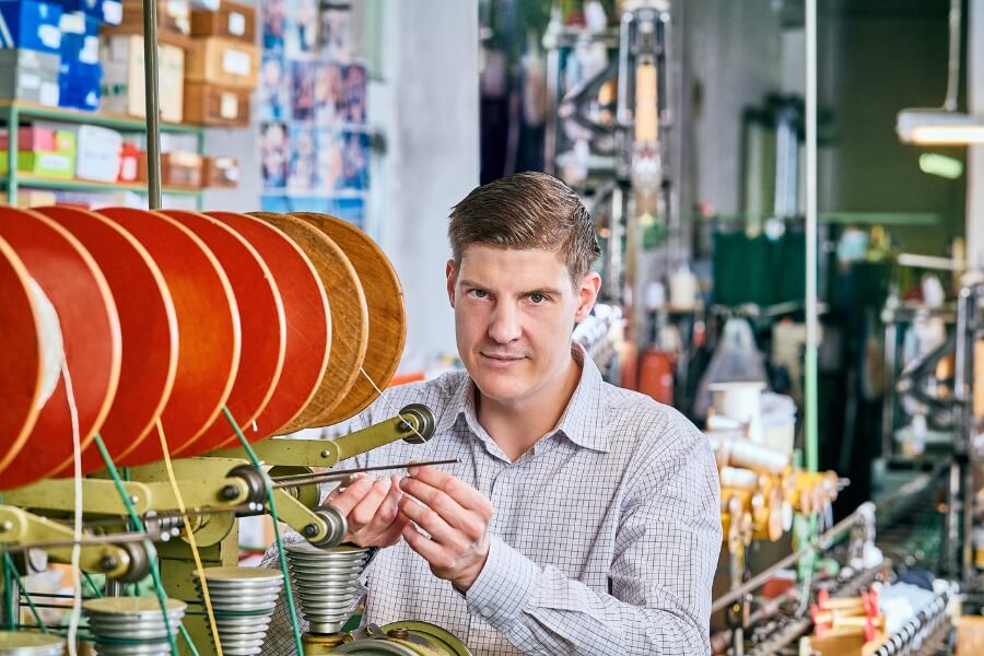 Foto von Albert Maurer in der Posamentrie